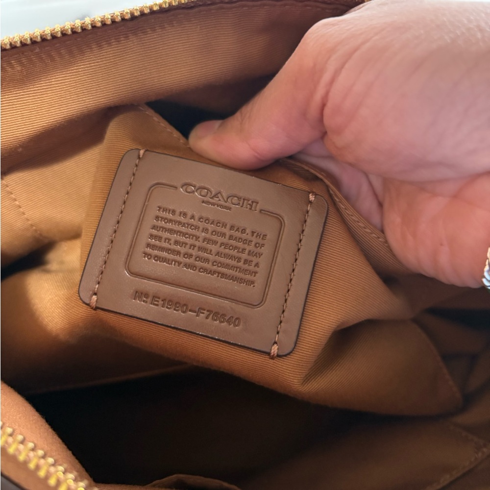 Coach Pebbled Leather Satchel and Wristlet in Brown - Picture 12 of 12